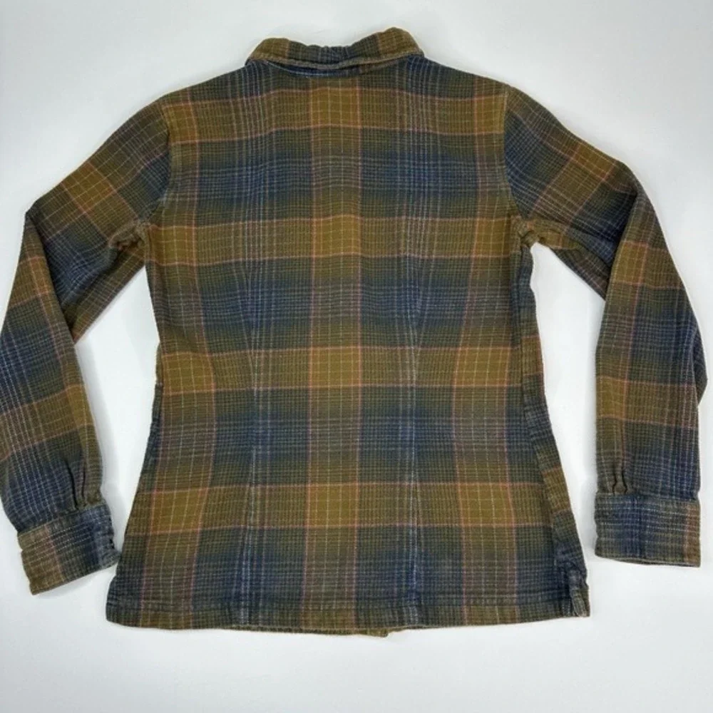Patagonia Womens Fjord 4 Organic Cotton Flannel Plaid Button Down Shirt Brown - Picture 6 of 13